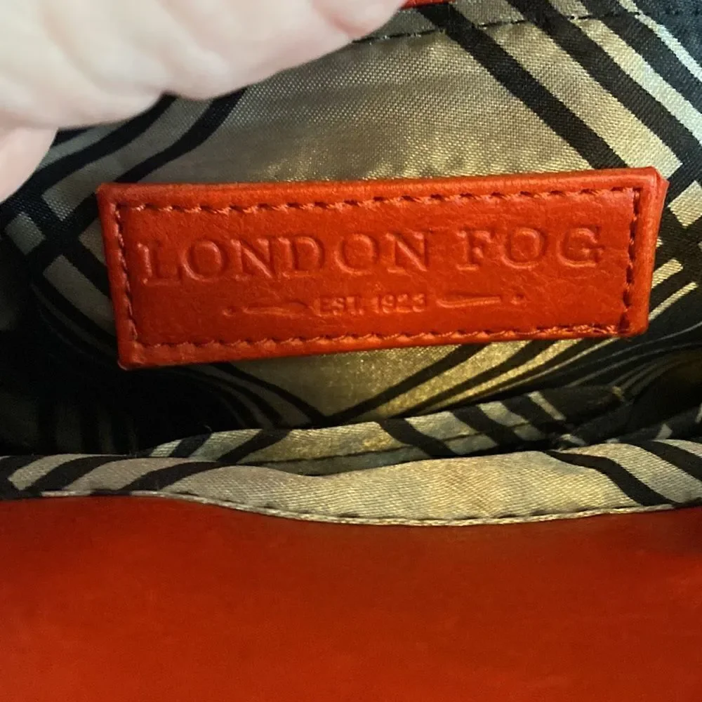 London Fog Vegan Leather Shoulder Satchel Bag
